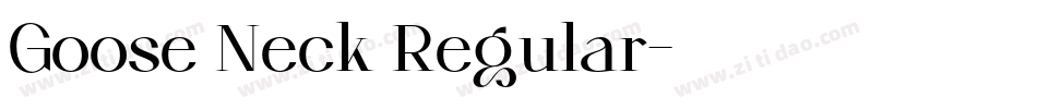 Goose Neck Regular字体转换